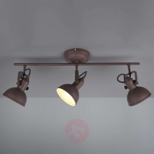Lampa sufitowa Gina, rdzawobrązowa, 3-pkt.