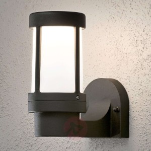 Modna zewnętrzna lampa ścienna Siena, czarna