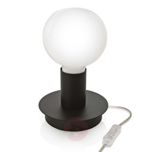 Purystyczna lampa stołowa Lumetto – czarna