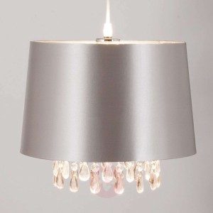 Srebrna lampa wisząca Peardrop akrylowe krople