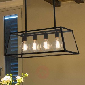 Czteropunktowa industrialna lampa wisząca Rose