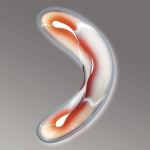 Lampa ścienna LED CROCCO S o opływowym kształcie