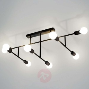 Lampa sufitowa Belsiana czarna, 8-punktowa