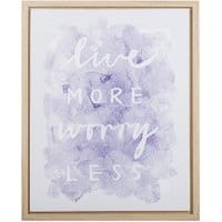 Obraz Live More Worry Less 40x50 cm