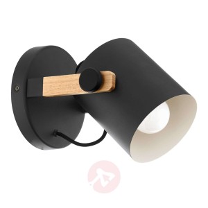 Lampa ścienna Hornwood z detalami drewnianymi
