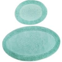 Zestaw 2 dywaników łazienkowych Holly Oval Mint