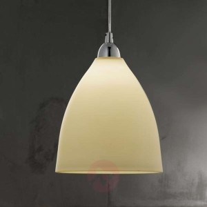 Szklana lampa wisząca PROVENZA, 20 cm, bursztyn
