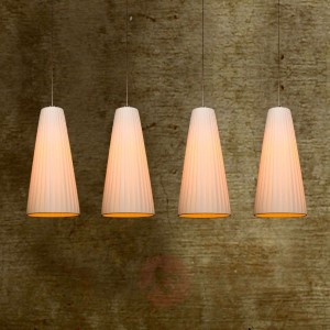 Lampa wisząca Konte z materiałowym kloszem