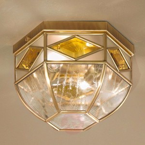 EMILIA - lampa sufitowa ze szkłem katedralnym