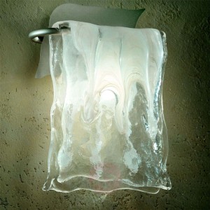 Lampa ścienna MURANO alum. i szkło