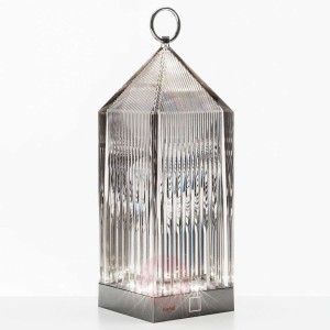 Kartell Lantern lampa stołowa LED, szary dym IP54