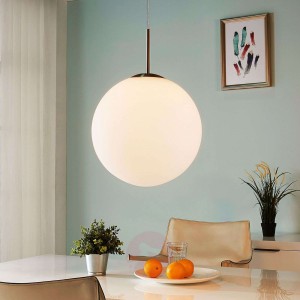 Lampa wisząca Marike z białego szkła opalowego