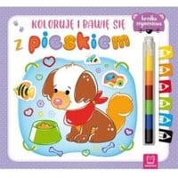 Koloruję i bawię się z pieskiem. Edukacyjna książeczka z naklejkami
