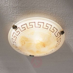 Szklana lampa sufitowa Ivanka, okrągła, 30 cm