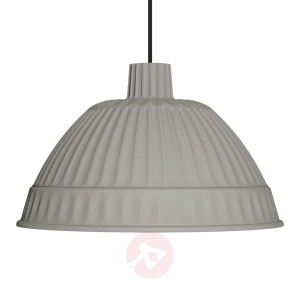 Jasnoszara designerska lampa wisząca Cloche