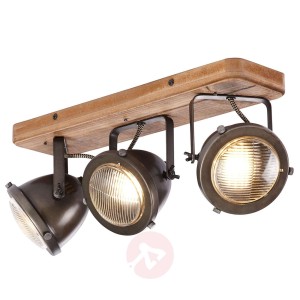 Lampa sufitowa Carmen Wood, 3-pkt.