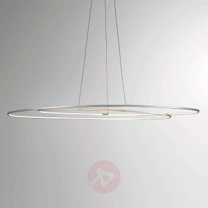 Owalna lampa wisząca LED Flair, aluminiowa