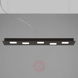 Podłużna lampa wisząca LED Quarter, czarna