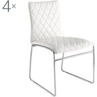 Zestaw 4 krzesła Mesh White