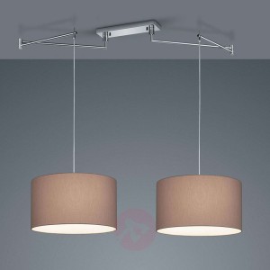 Helestra Certo lampa wisząca cylinder 2-pkt. mocca