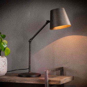 Lampa stołowa Arretona z ciemnym zabarwieniem