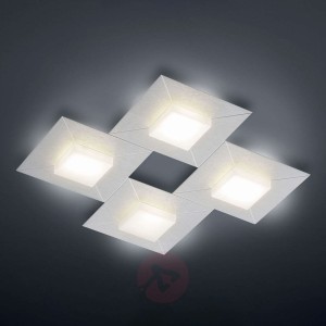 BANKAMP Diamond lampa sufitowa 42x42cm, srebrna