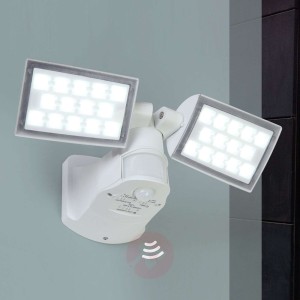 2-punktowy kinkiet zewnętrzny LED Peri, czujnik