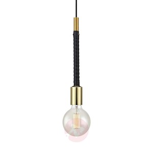 Lampa wisząca Saddle, aplikacja ze skóry
