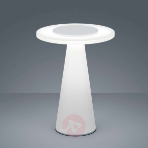 Helestra Bax lampa stołowa ze ściemniaczem, biała