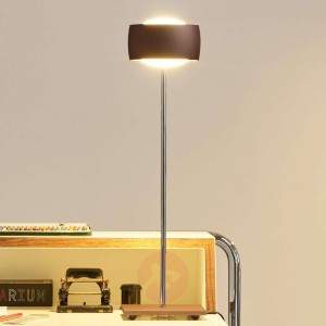Lampa stołowa LED Grace, sterowana gestami, brąz