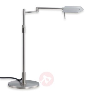 Ściemniana lampa stołowa LED Pur matowy nikiel