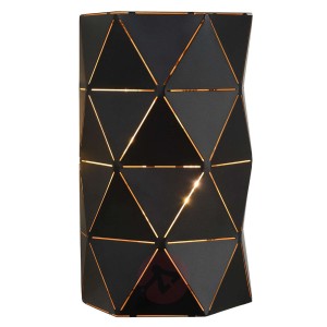 Czarna metalowa lampa ścienna Otona