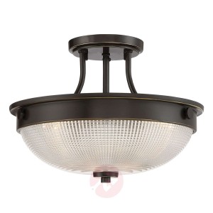 Szklana lampa sufitowa Mantle, brąz