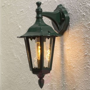 Kinkiet zewnętrzny Firenze, wiszący 36cm, zielony
