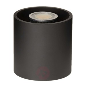 Lindby Parvin aluminiowy downlight, okrągły czarny