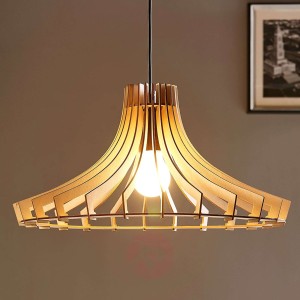 Drewniana lampa wisząca Bela, Ø 47 cm