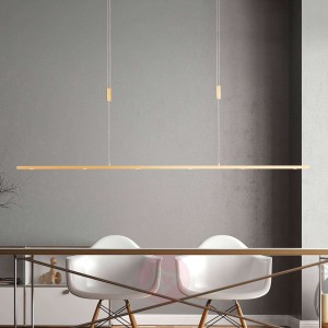 Lucande Tolu lampa wisząca LED, mosiądz, 139 cm