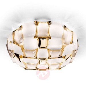 Slamp Clizia lampa sufitowa, Ø 67 cm, złota/ biała