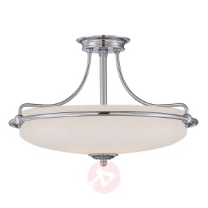 Lampa sufitowa Griffin z dystansem, chrom, Ø57cm