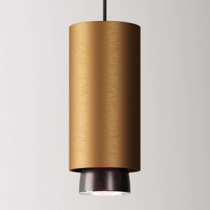 Fabbian Claque lampa wisząca LED 20 cm brązowa