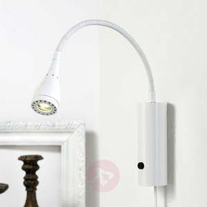 Lampa ścienna LED Mento elastyczne ramię biała