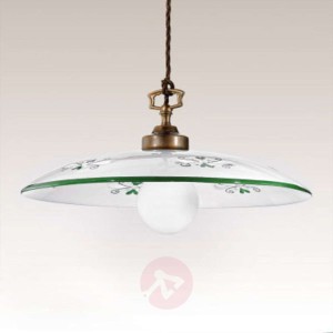 Gustowna lampa wisząca Bassano zielona