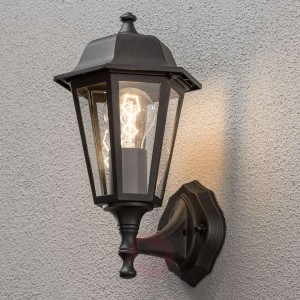 Urocza zewnętrzna lampa ścienna GRADO, czarna