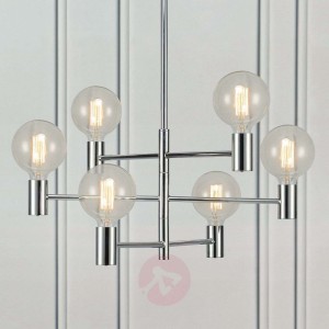 Chromowana lampa wisząca Capital, 6-punktowa