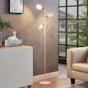 Lampa stojąca LED Amrit, 3-punktowa, biała