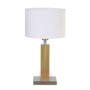 HerzBlut Dana lampa stołowa z drewnianą stopą dąb