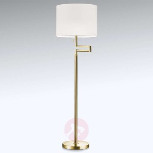 Ściemniana lampa stojąca LED Lilian, klosz Chintz