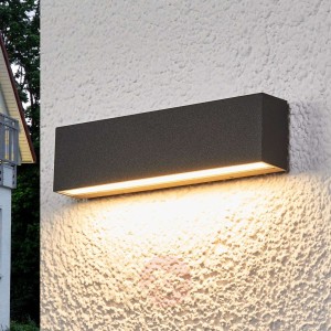 Grafitowa lampa ścienna zewnętrzna LED Elvira IP65