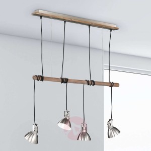 Oryginalna, drewniana lampa wisząca Timber