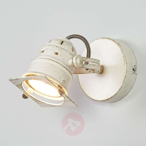 Biały spot LED Janek z żarówką GU10